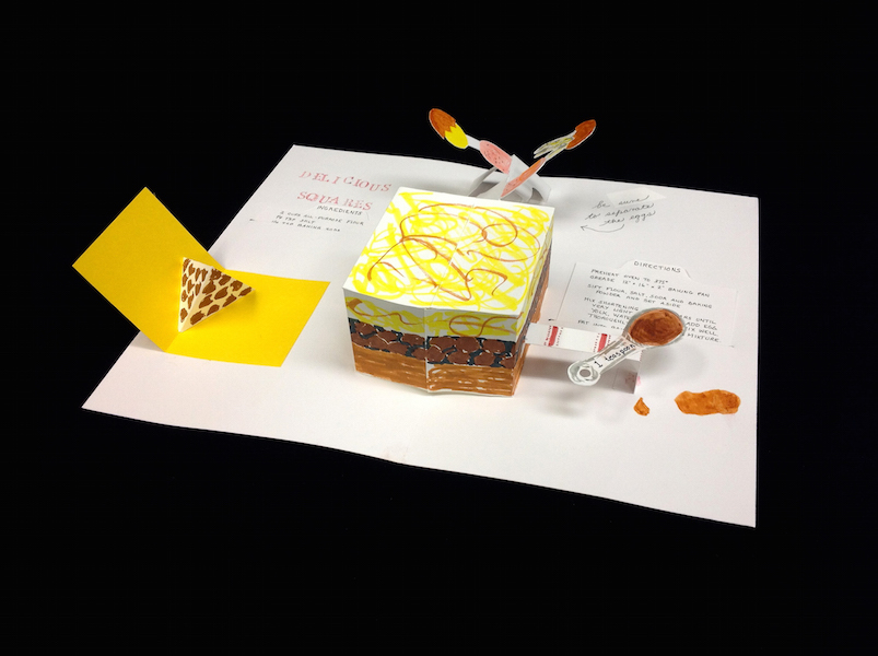 picture of partly opened pop-up recipe